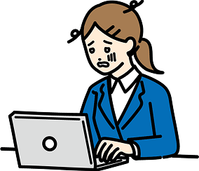 悩みを抱えるビジネスパーソンのイラスト